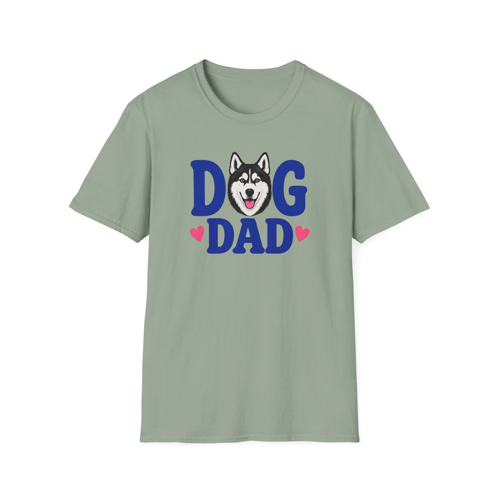 Dog Dad Black Siberian Husky T-shirt