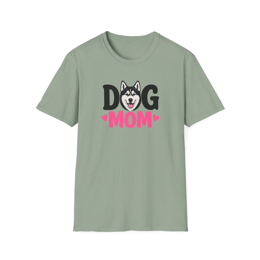 Dog Mom Black Siberian Husky T-shirt