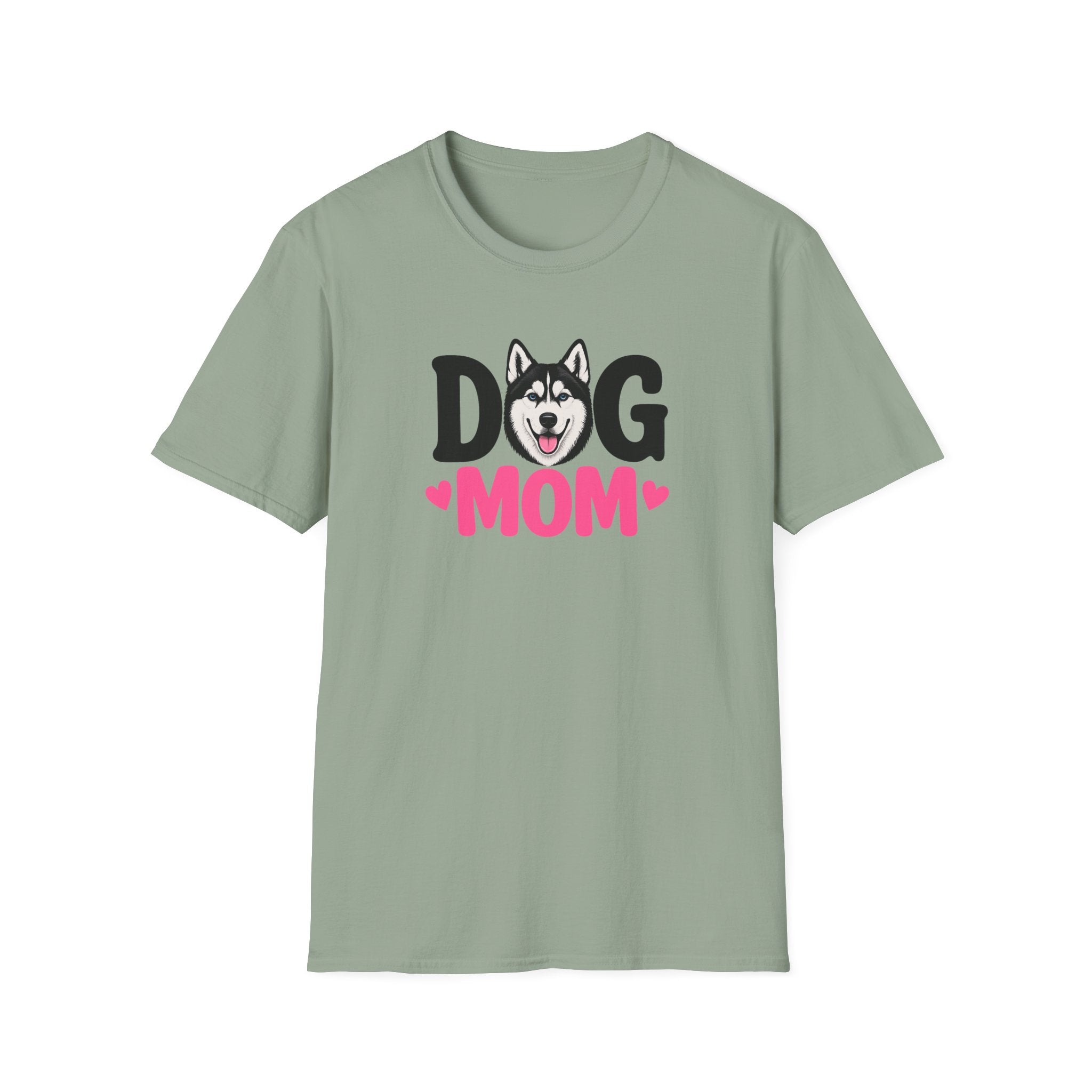 Dog Mom Black Siberian Husky T-shirt