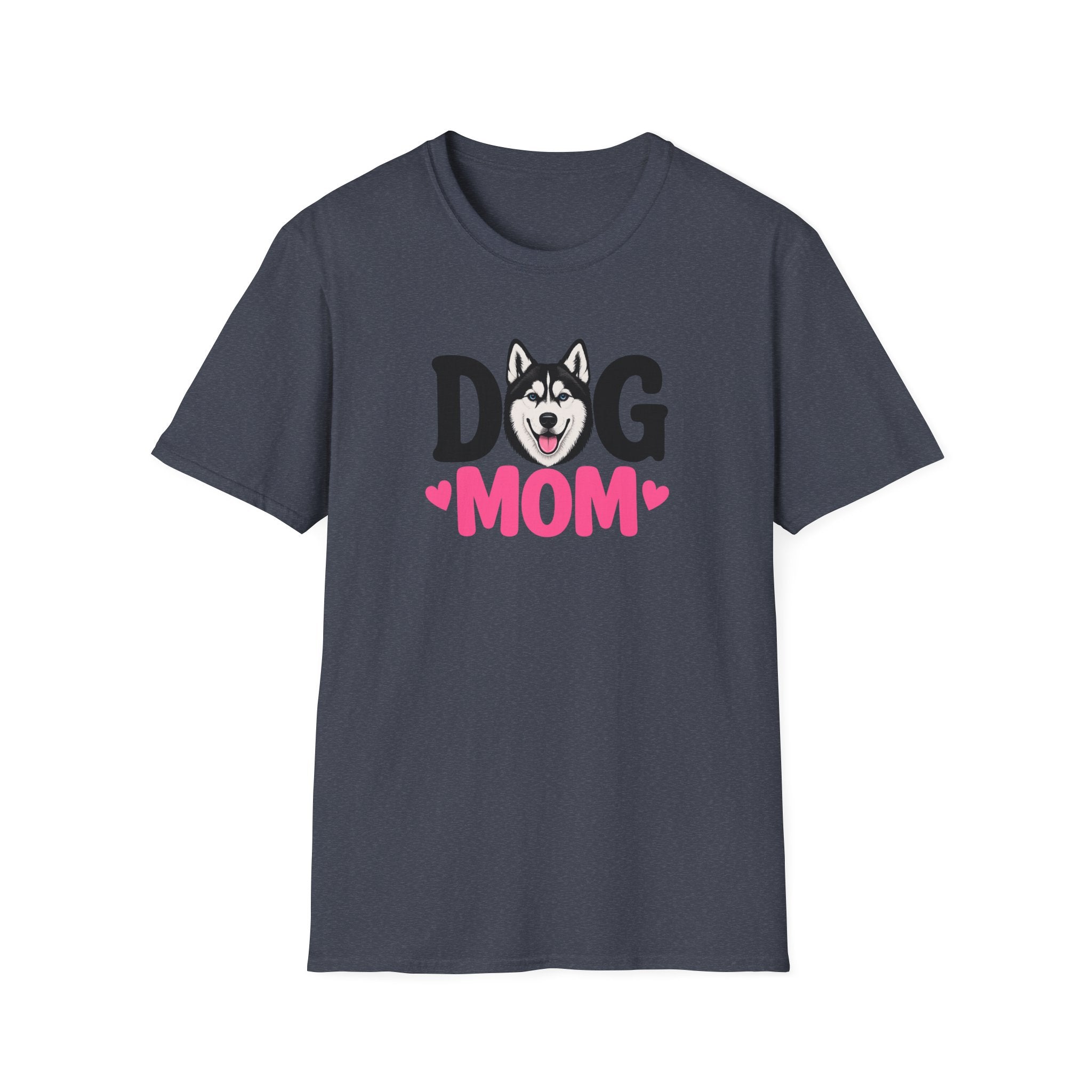 Dog Mom Black Siberian Husky T-shirt