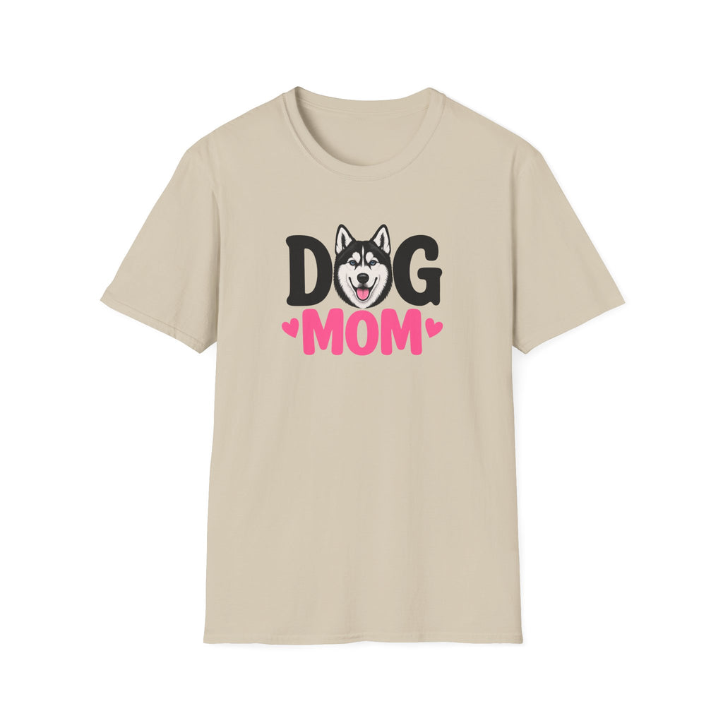 Dog Mom Black Siberian Husky T-shirt