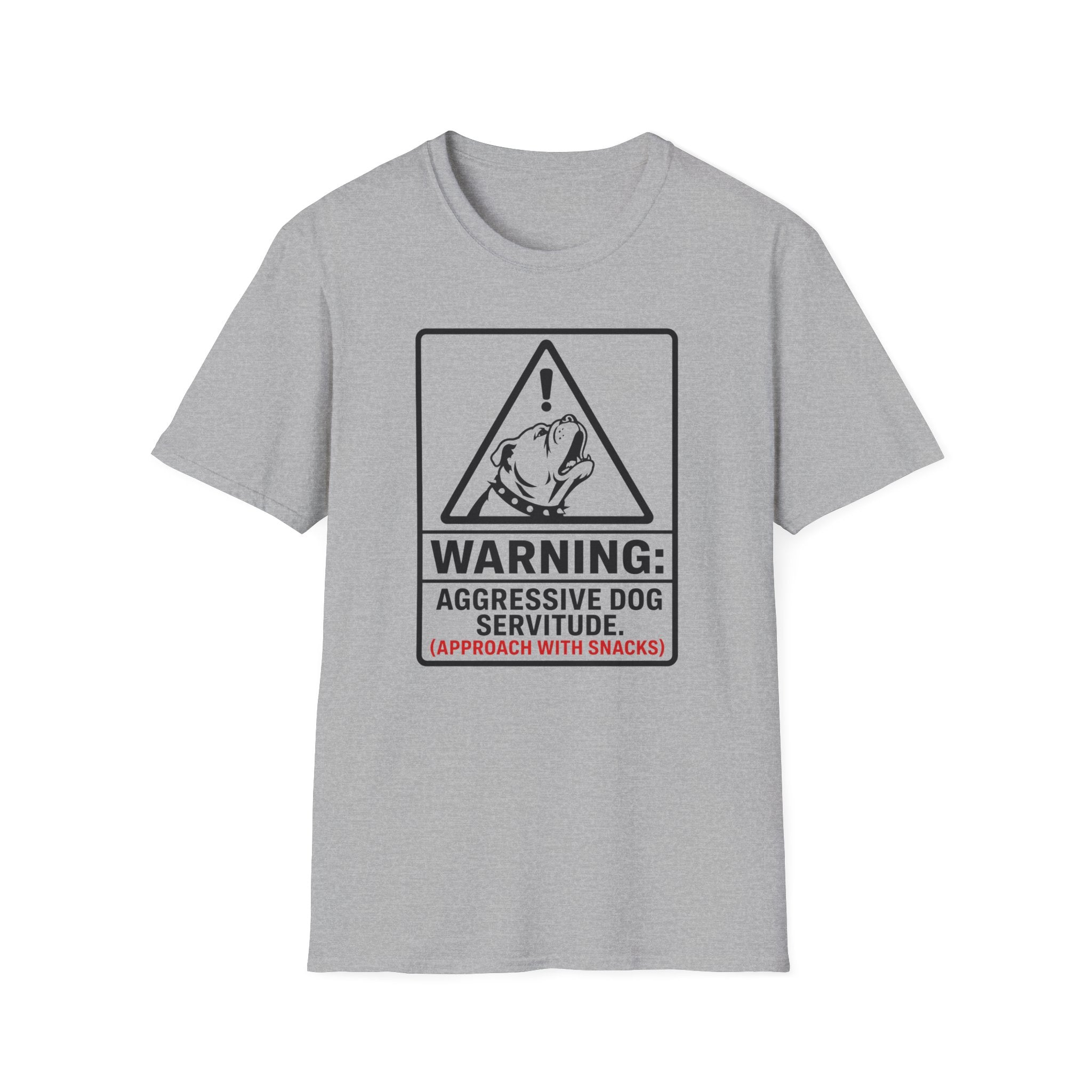 Warning Aggressive Dog Servitude T-shirt